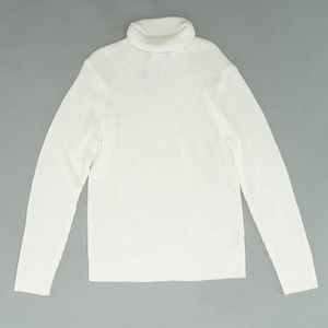 Ribbed White Turtleneck